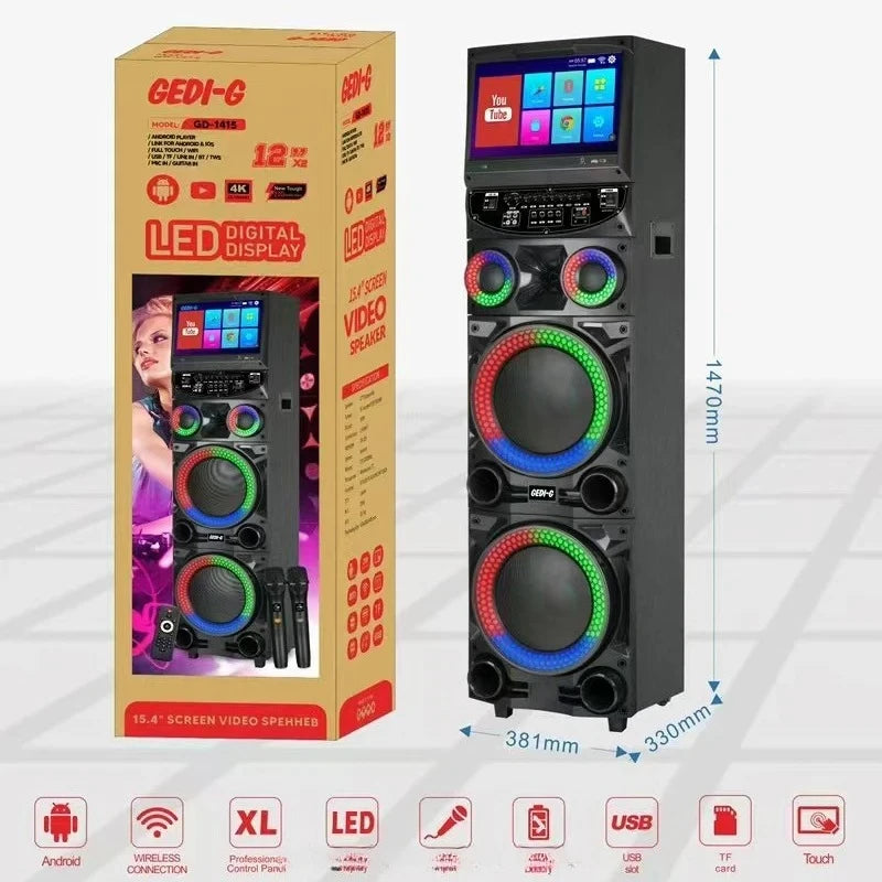 Karaoke inteligente portátil GD-1415 con altavoz inalámbrico