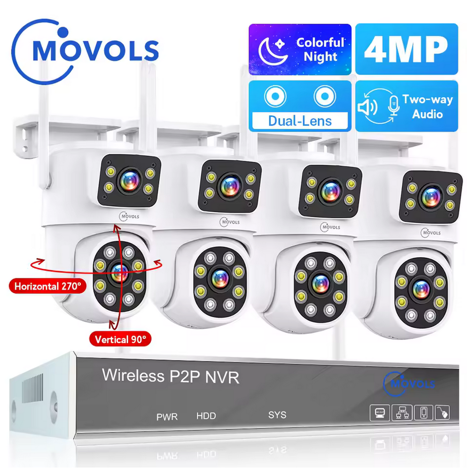 WIFI cámara de seguridad IP 10CH NVR Kit de videovigilancia