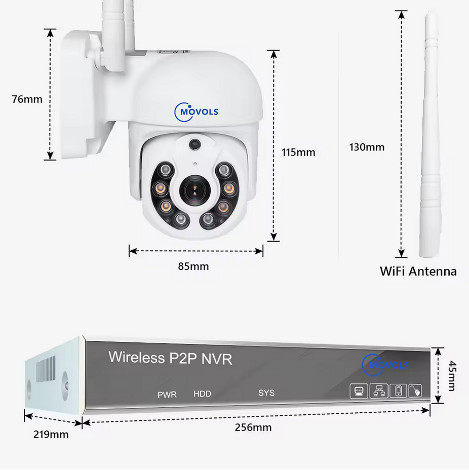 WIFI cámara de seguridad IP 10CH NVR Kit de videovigilancia