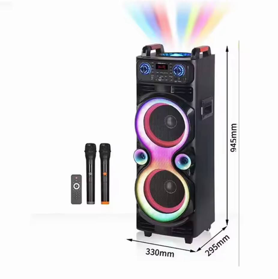 altavoz inalámbrico de madera con sonido grande DJ