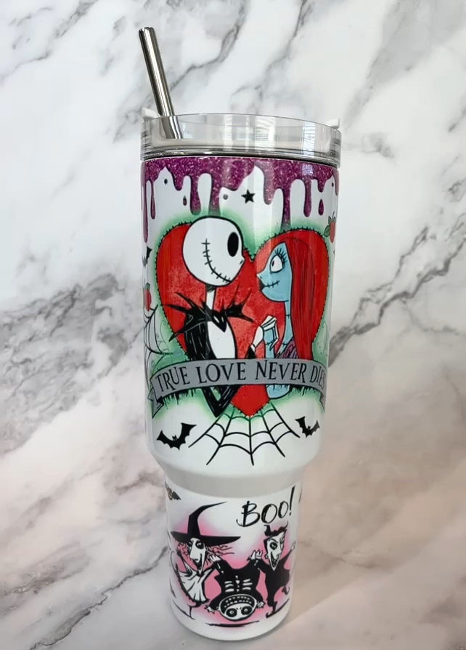 Pesadilla antes de Navidad, Jack Skellington y Sally, vaso de 40 oz